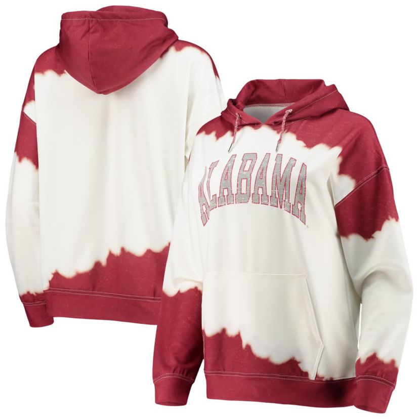 Alabama Crimson Tide NCAA Alabama Tide For the Fun Double Dip-Dyed Pullover Hoodie