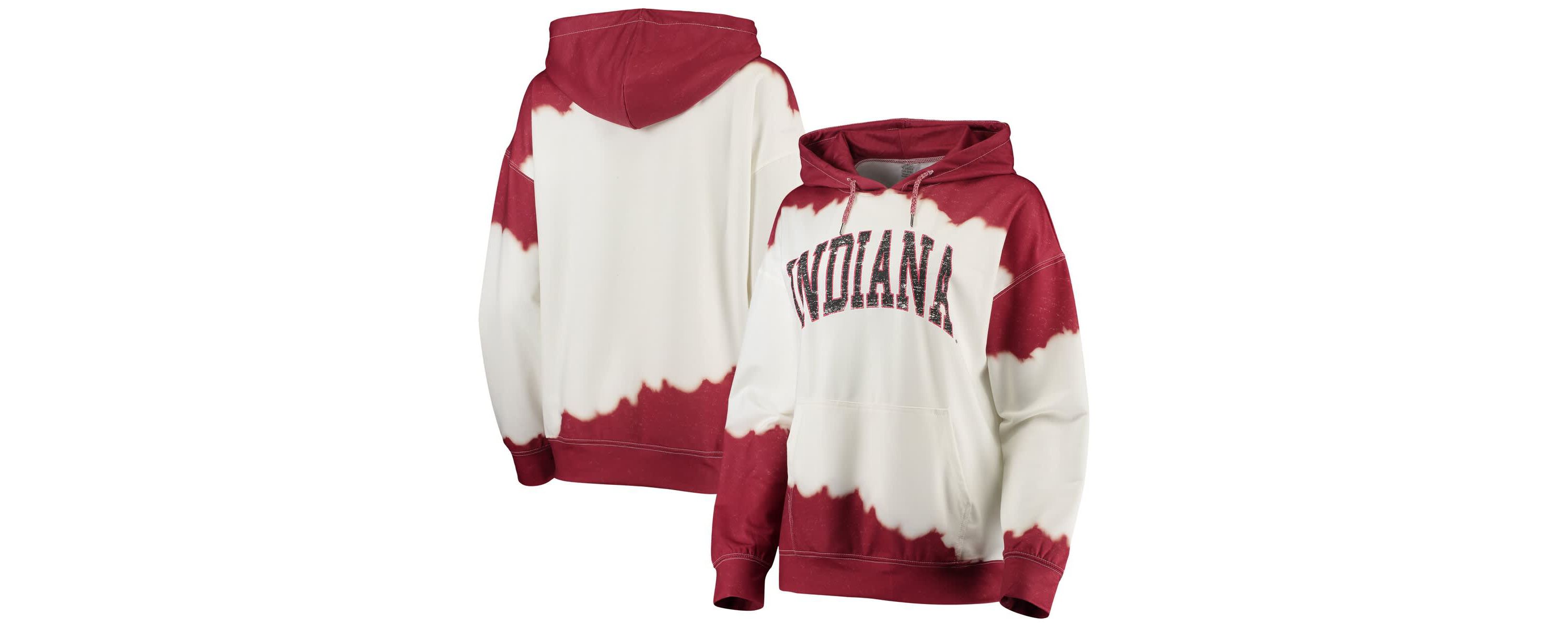 NCAA Indiana Hoosiers For the Fun Double Dip-Dyed Pullover Hoodie