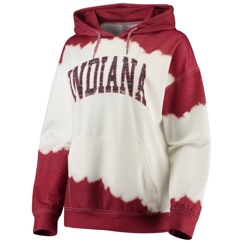 NCAA Indiana Hoosiers For the Fun Double Dip-Dyed Pullover Hoodie