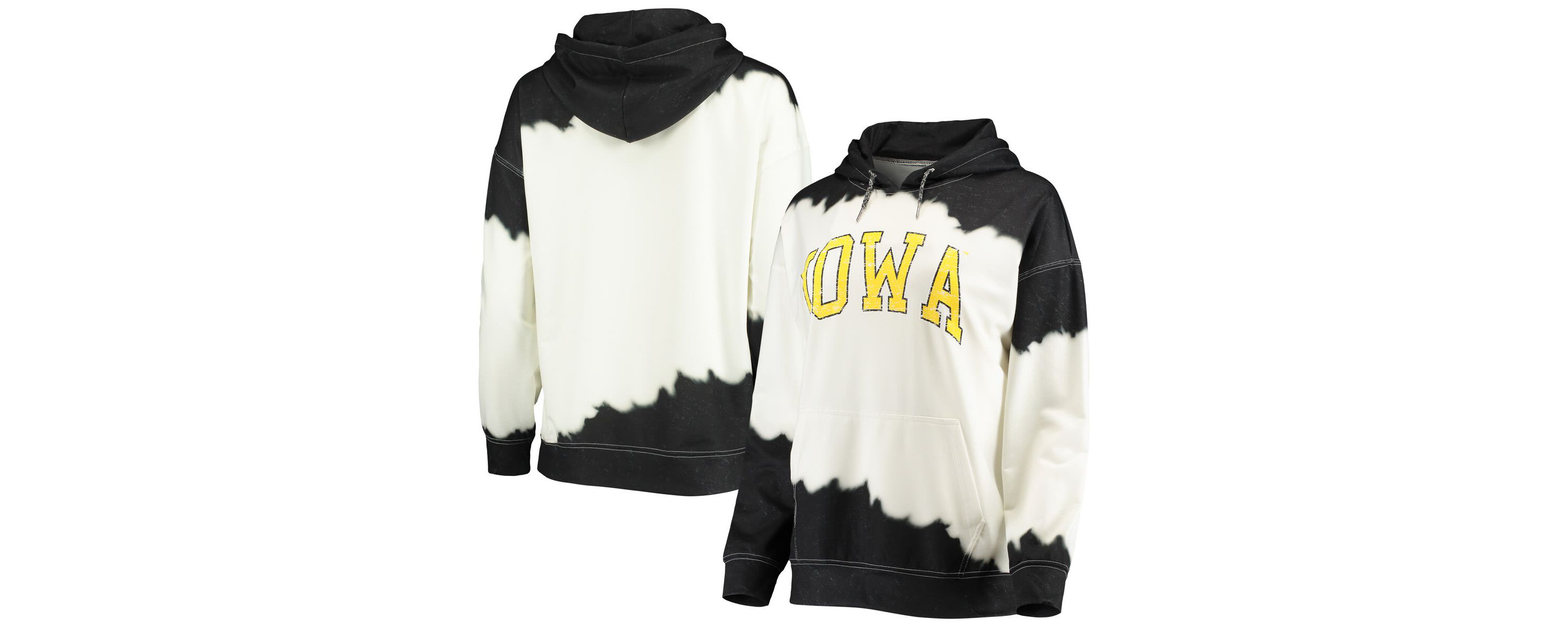 NCAA Iowa Hawkeyes For the Fun Double Dip-Dyed Pullover Hoodie