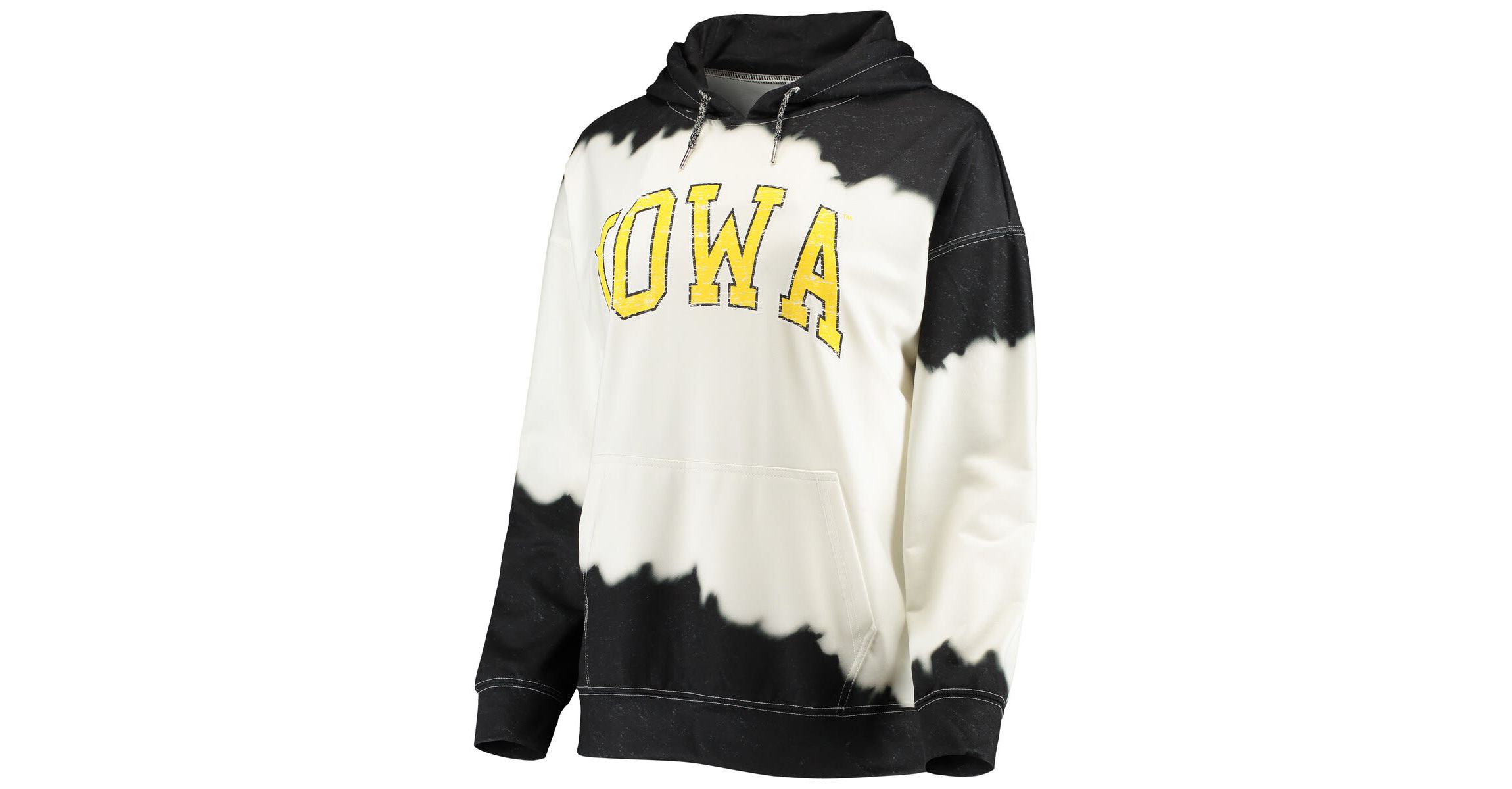 NCAA Iowa Hawkeyes For the Fun Double Dip-Dyed Pullover Hoodie