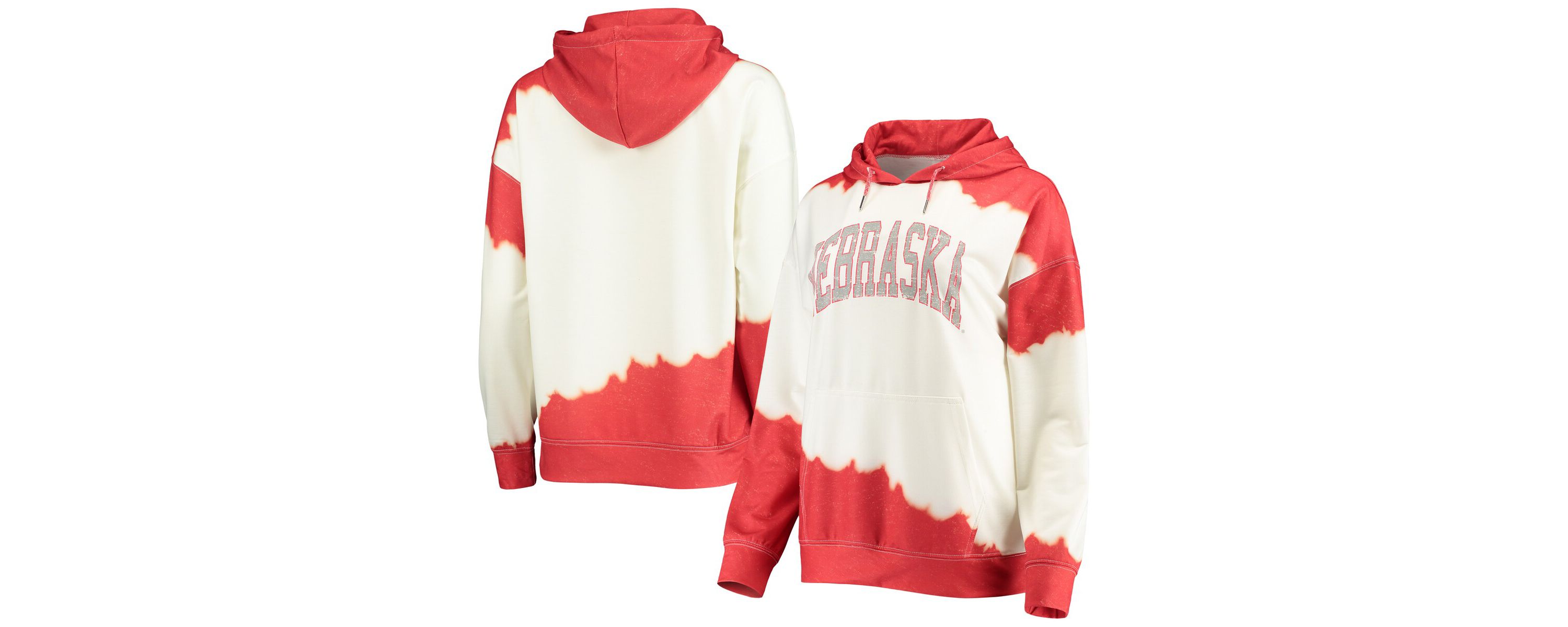 NCAA Nebraska Huskers For the Fun Double Dip-Dyed Pullover Hoodie