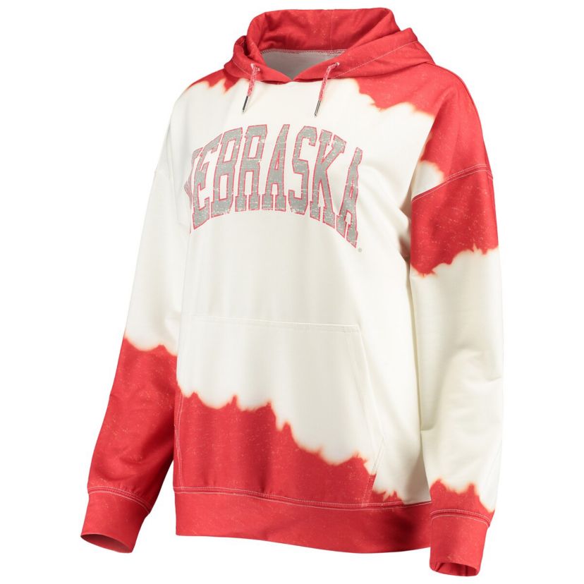 NCAA Nebraska Huskers For the Fun Double Dip-Dyed Pullover Hoodie