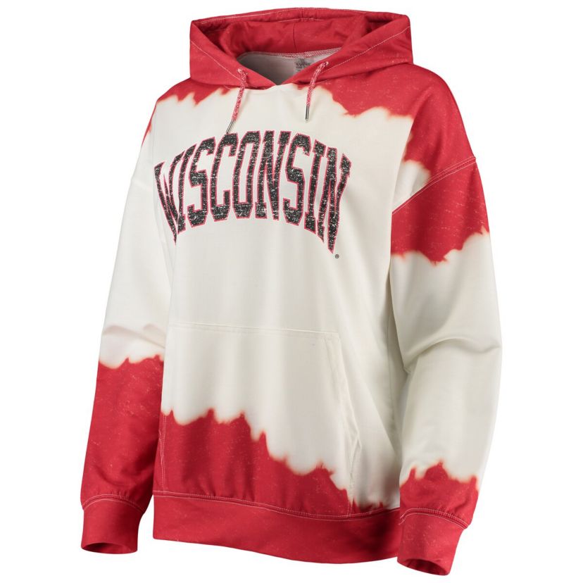 NCAA Wisconsin Badgers For the Fun Double Dip-Dyed Pullover Hoodie