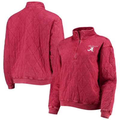 Alabama Crimson Tide NCAA Alabama Tide Unstoppable Chic Quilted Quarter-Zip Jacket