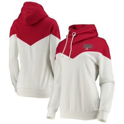 Alabama Crimson Tide NCAA Old School Arrow Blocked Cowl Neck Tri-Blend Pullover Hoodie