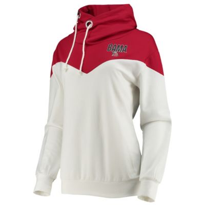 Alabama Crimson Tide NCAA Old School Arrow Blocked Cowl Neck Tri-Blend Pullover Hoodie