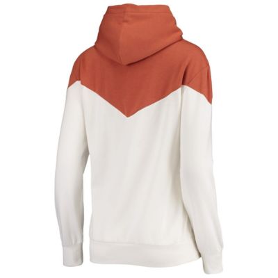 NCAA Texas Longhorns Old School Arrow Blocked Cowl Neck Tri-Blend Pullover Hoodie