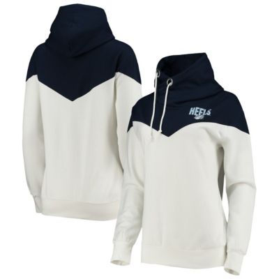 NCAA North Carolina Tar Heels Old School Arrow Blocked Cowl Neck Tri-Blend Pullover Hoodie