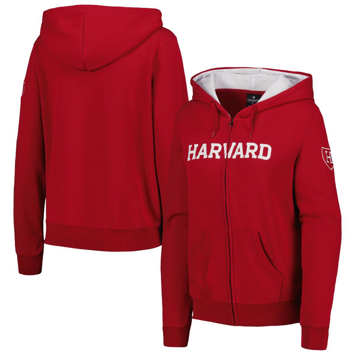 Harvard Crimson NCAA Harvard Arched Name Full-Zip Hoodie