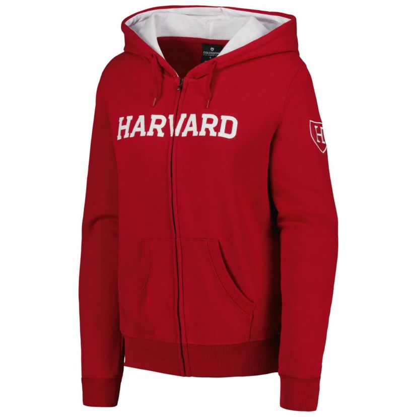 Harvard Crimson NCAA Harvard Arched Name Full-Zip Hoodie