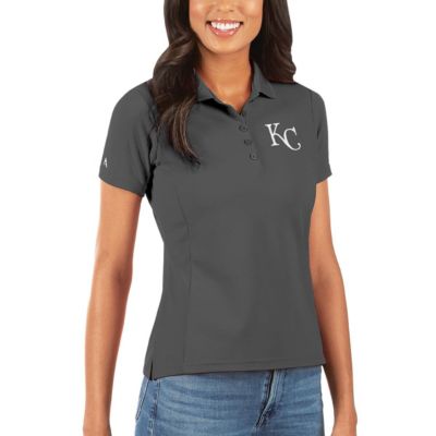 Antigua MLB Kansas City Royals Legacy Pique Polo, Gray, 3XL