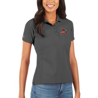 Antigua MLB St. Louis Cardinals Legacy Pique Polo, Gray, 3XL