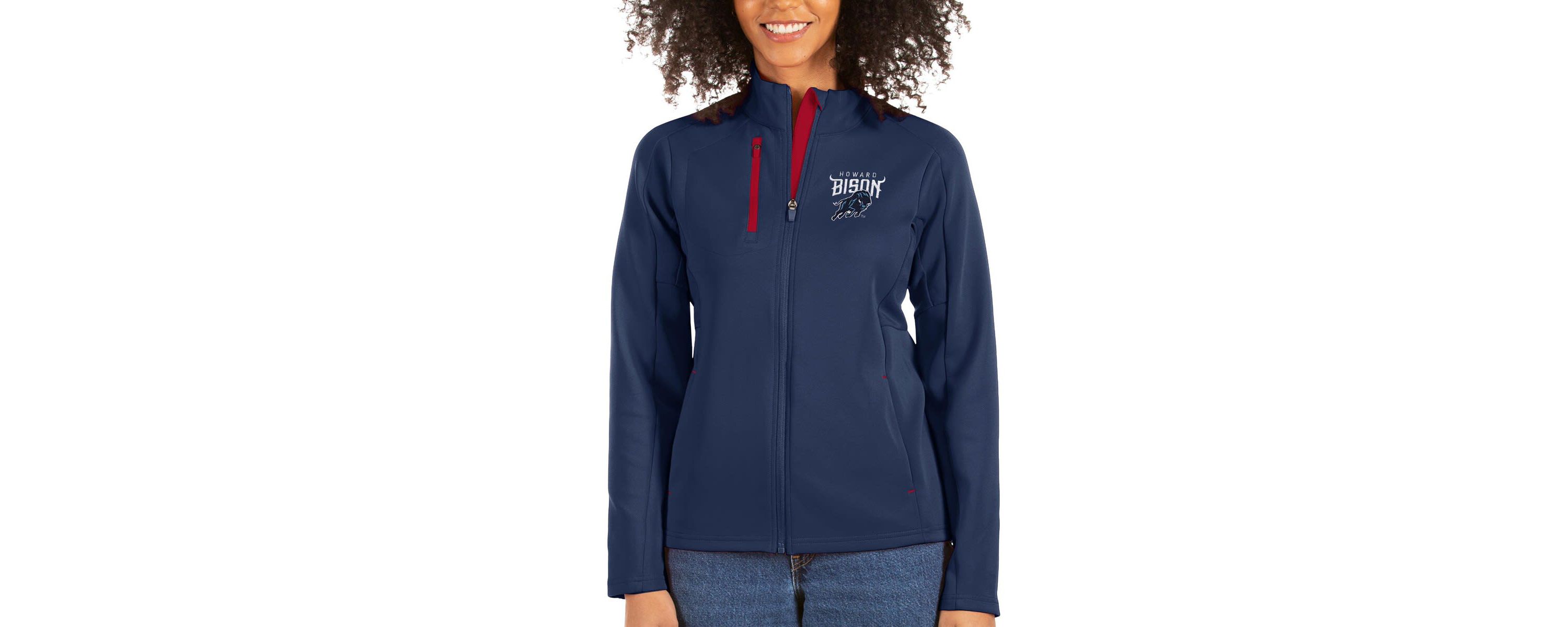 NCAA Navy/Red Howard Bison Generation Full-Zip Jacket