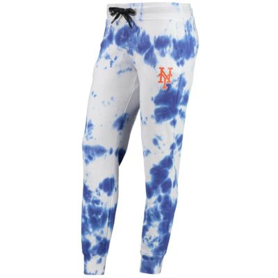 MLB White/Royal New York Mets Melody Tie-Dye Jogger Pants