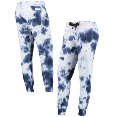 MLB White/Navy New York Yankees Melody Tie-Dye Jogger Pants