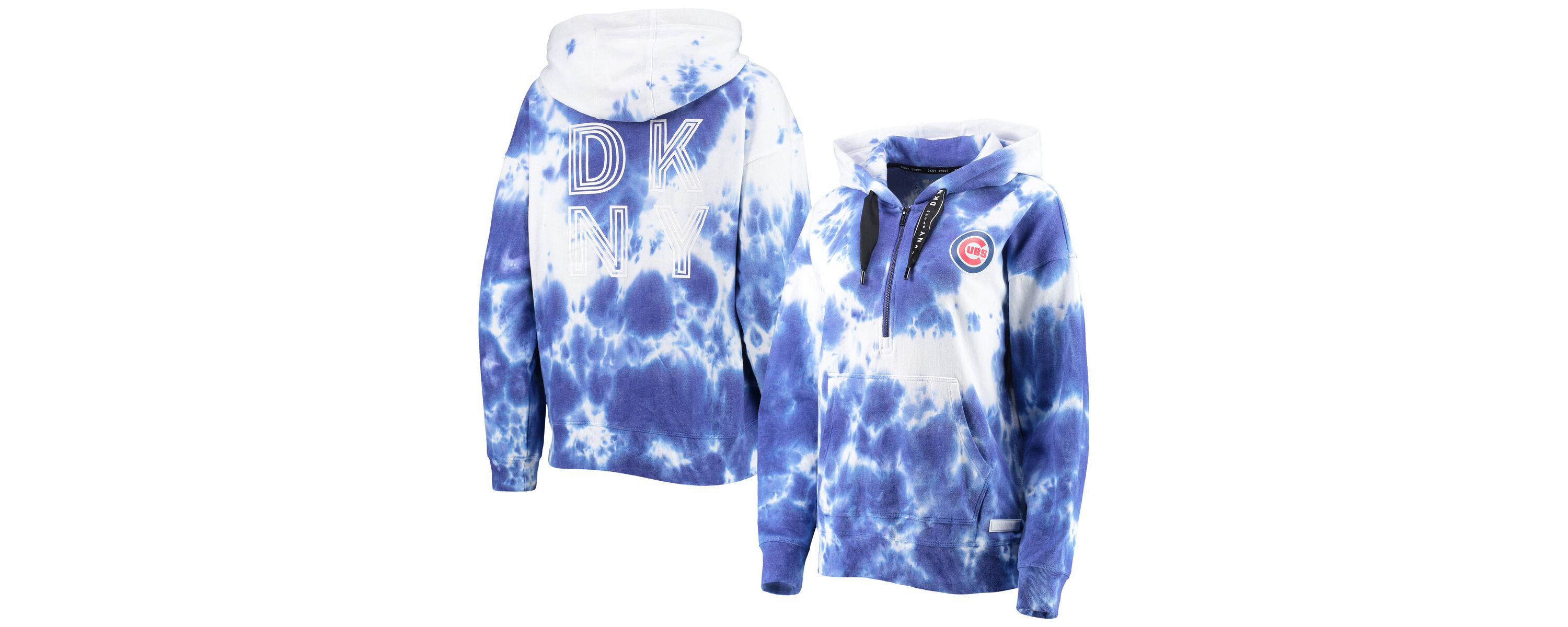 MLB Chicago Cubs Dakota Tie-Dye Half-Zip Hoodie