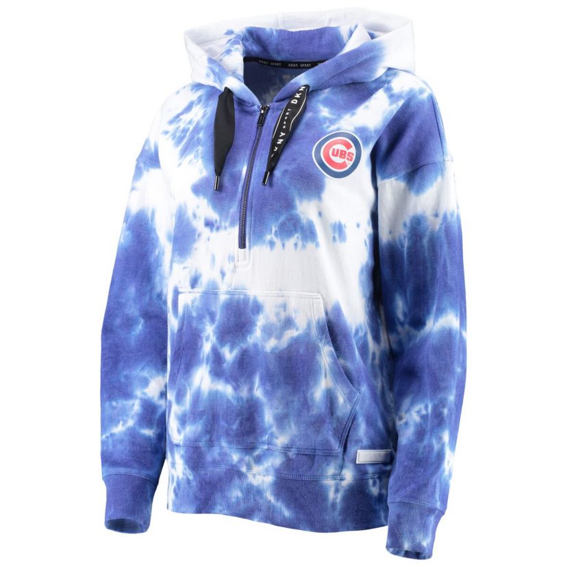 MLB Chicago Cubs Dakota Tie-Dye Half-Zip Hoodie