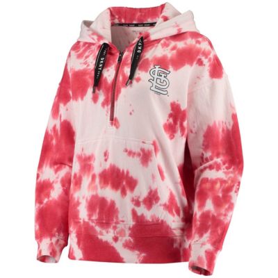 MLB St. Louis Cardinals Dakota Tie-Dye Half-Zip Hoodie