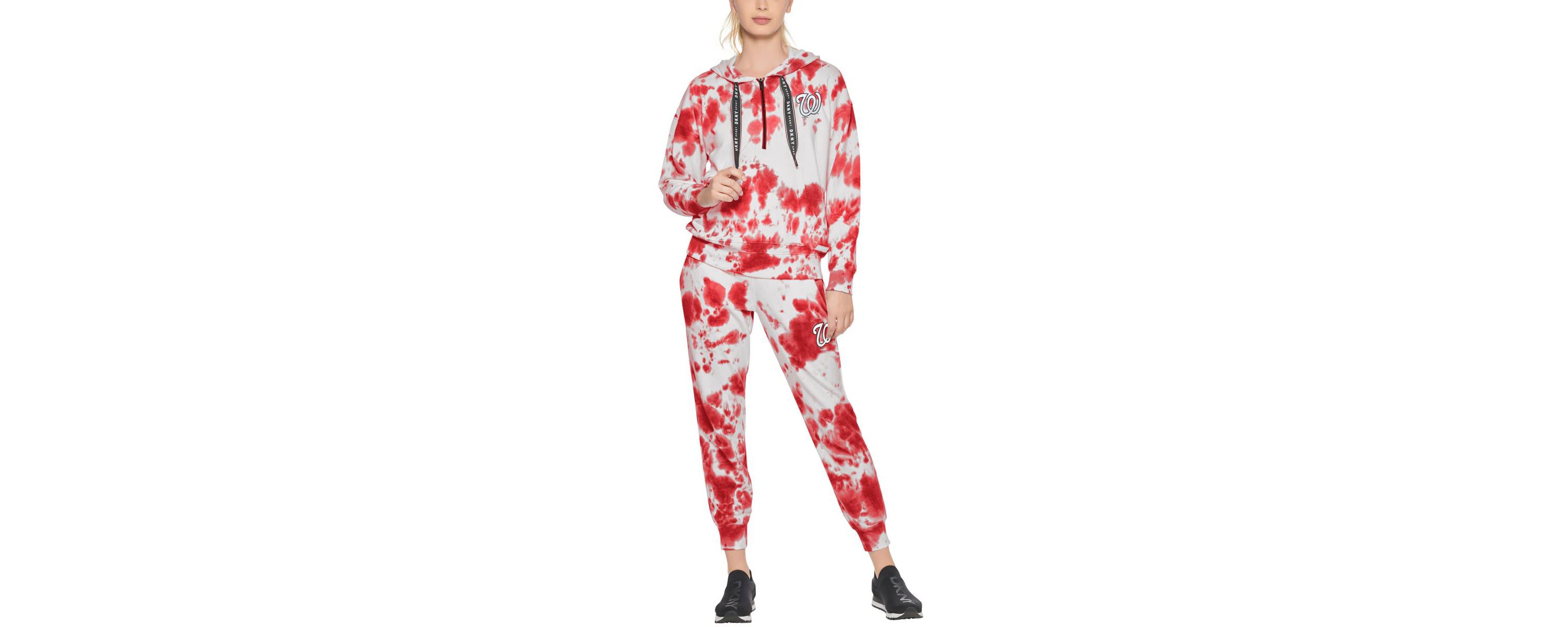 MLB Washington Nationals Dakota Tie-Dye Half-Zip Hoodie