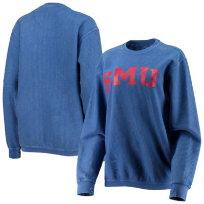 NCAA SMU Mustangs Comfy Cord Vintage Wash Basic Arch Pullover Sweatshirt