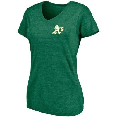 MLB Fanatics Oakland Athletics Paisley Hometown Collection Tri-Blend V-Neck T-Shirt