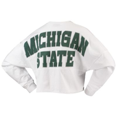 NCAA Michigan State Spartans Laurels Crop Long Sleeve T-Shirt