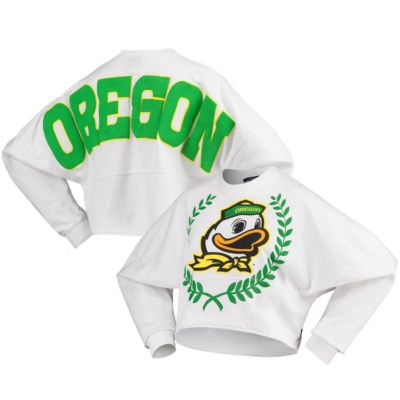 NCAA Oregon Ducks Laurels Crop Long Sleeve T-Shirt