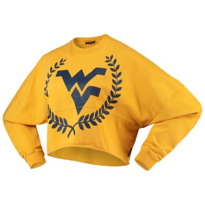 NCAA West Virginia Mountaineers Laurels Crop Long Sleeve T-Shirt