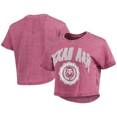 NCAA Texas A&M Aggies Edith Vintage Burnout Crop T-Shirt