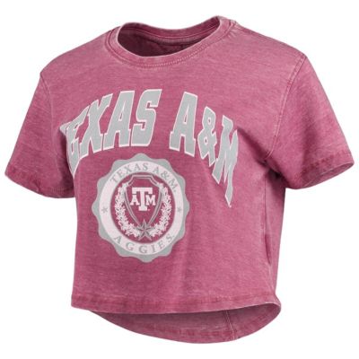 NCAA Texas A&M Aggies Edith Vintage Burnout Crop T-Shirt