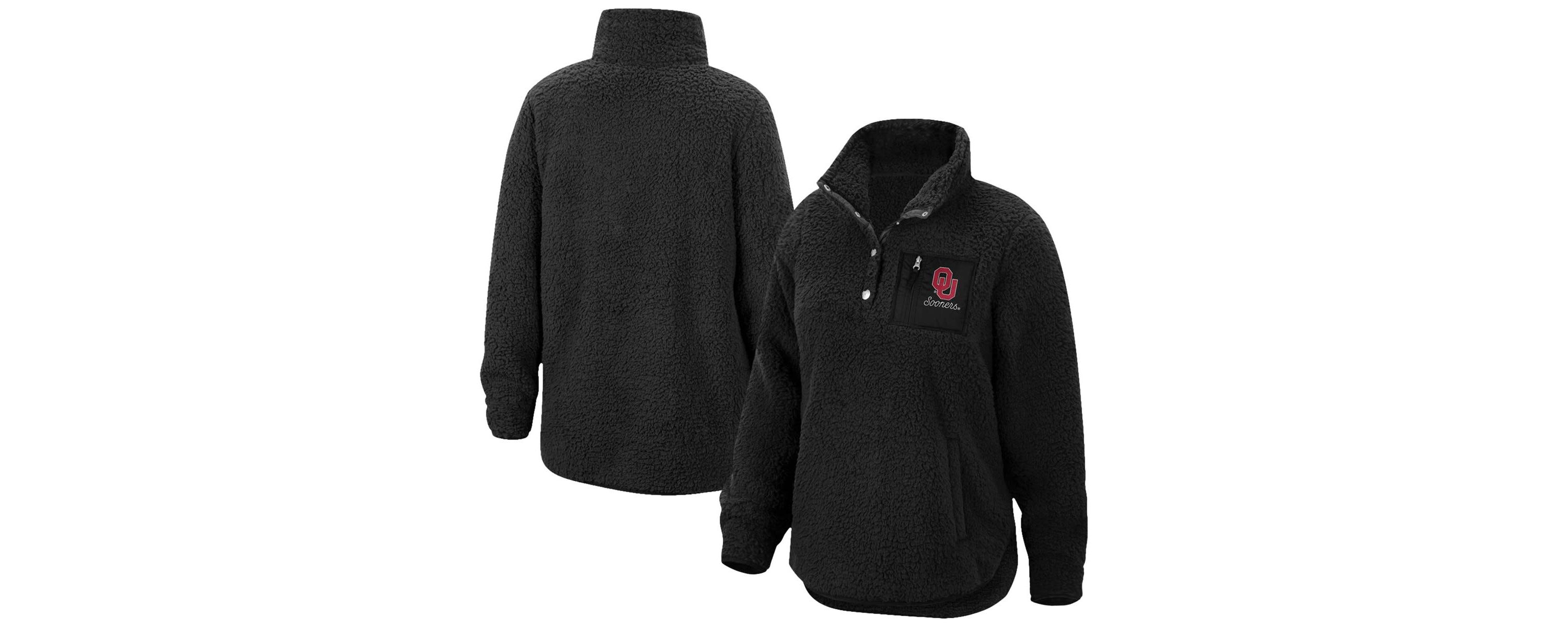 NCAA Oklahoma Sooners Sierra Sherpa Quarter-Snap Jacket