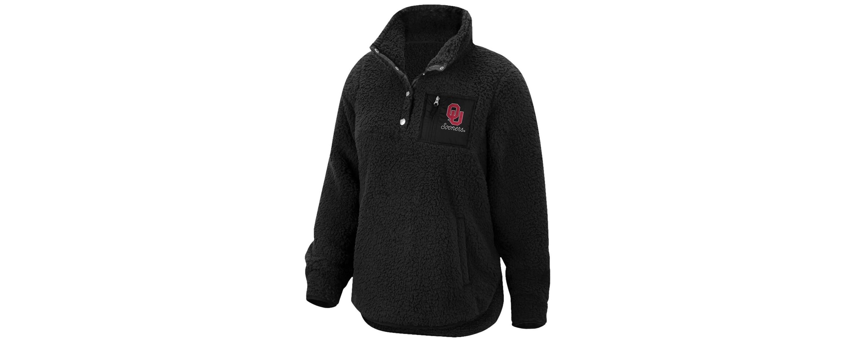NCAA Oklahoma Sooners Sierra Sherpa Quarter-Snap Jacket