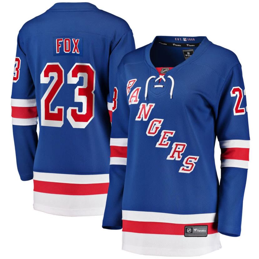 NHL Fanatics Adam Fox New York Rangers Home Breakaway Jersey