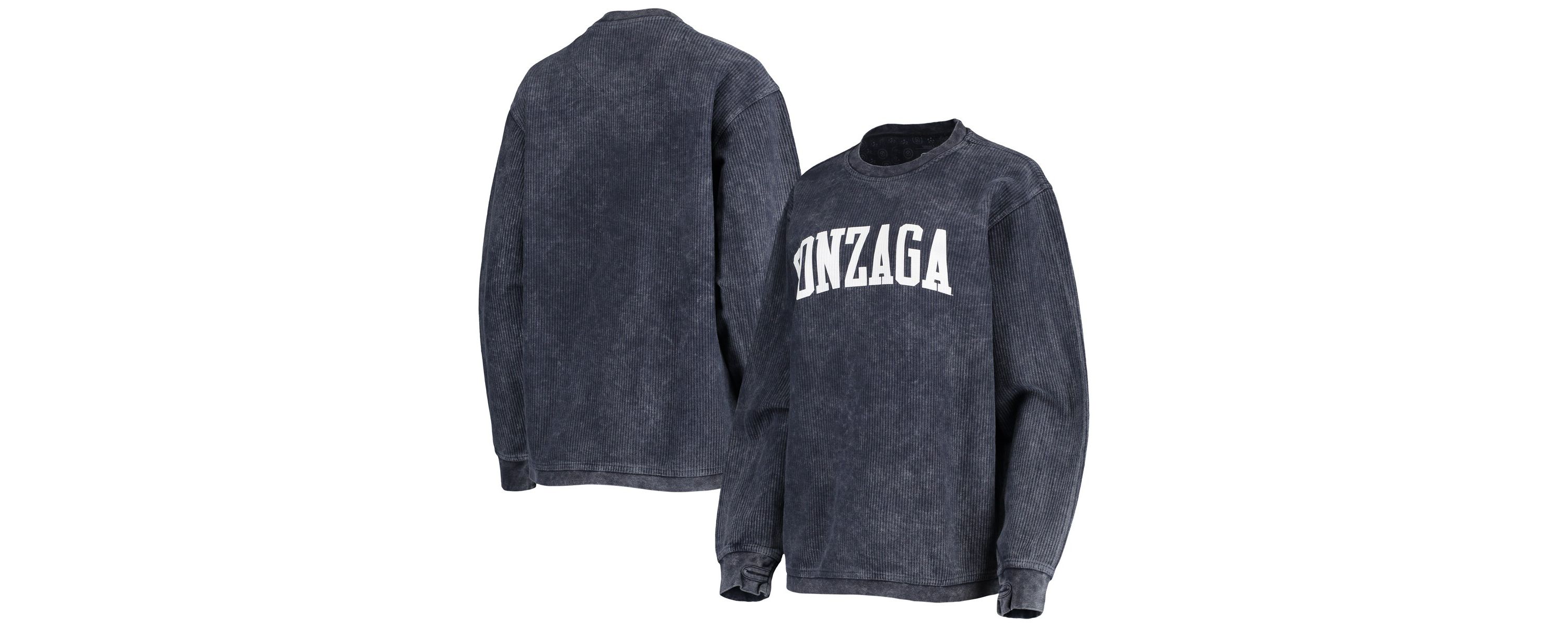 Gonzaga University Bulldogs NCAA Gonzaga Bulldogs Comfy Cord Vintage Wash Basic Arch Pullover Sweatshirt