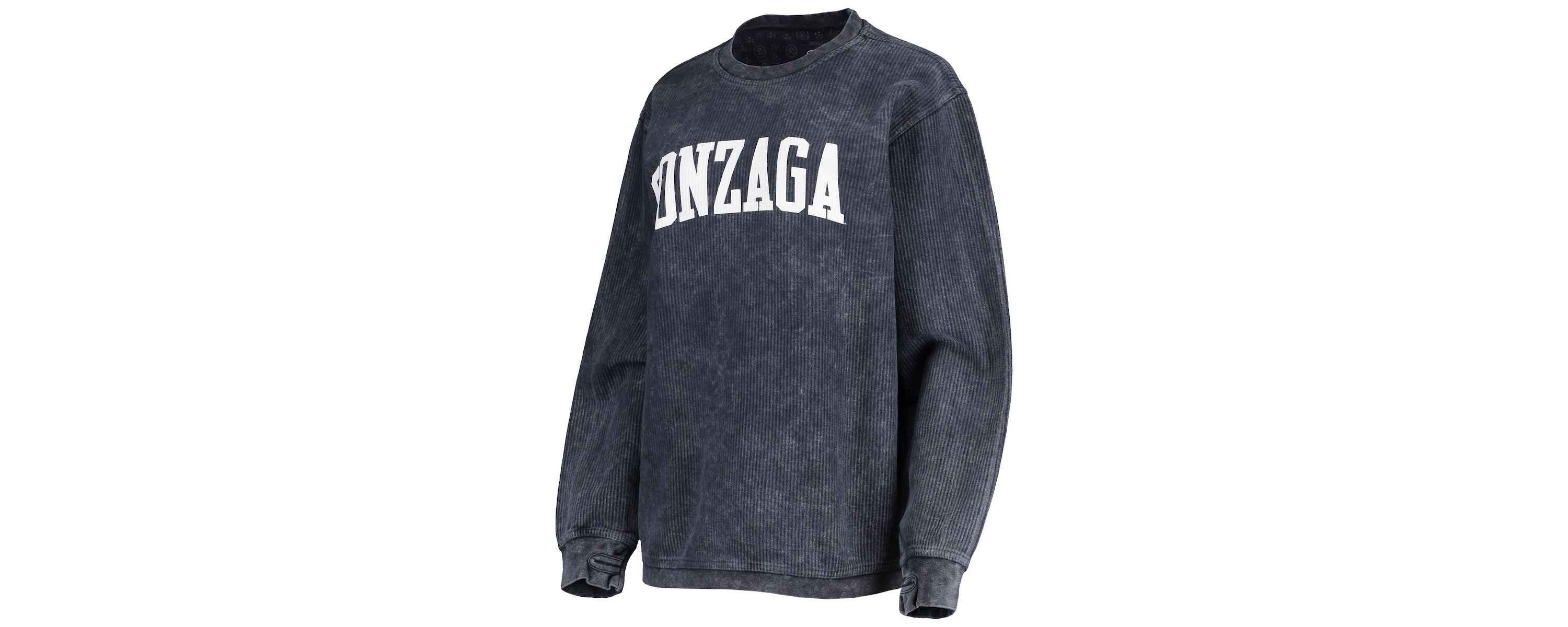 Gonzaga University Bulldogs NCAA Gonzaga Bulldogs Comfy Cord Vintage Wash Basic Arch Pullover Sweatshirt