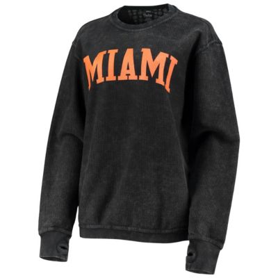 Miami (FL) Hurricanes NCAA Comfy Cord Vintage Wash Basic Arch Pullover Sweatshirt