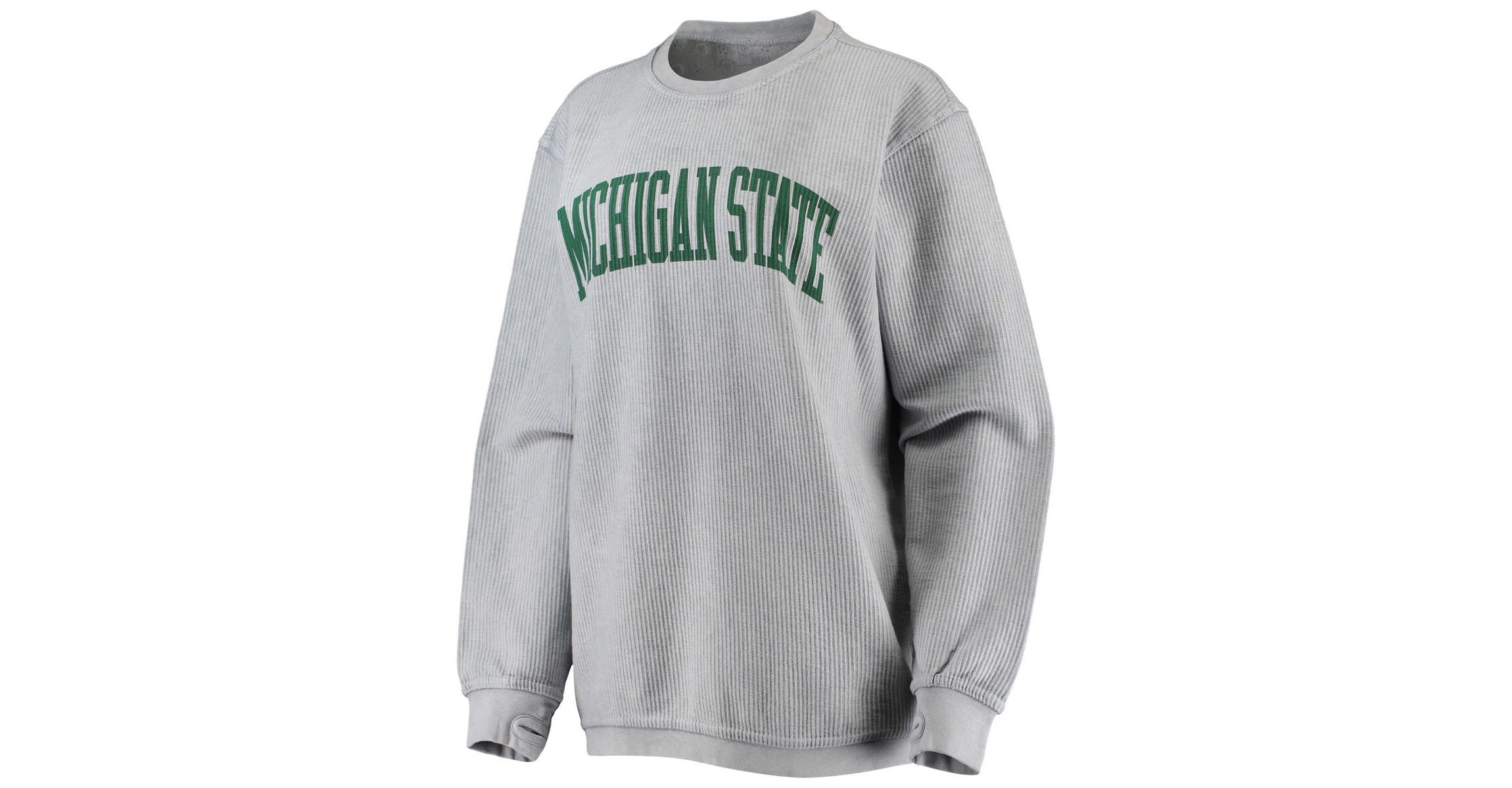 NCAA Michigan State Spartans Comfy Cord Vintage Wash Basic Arch Pullover Sweatshirt