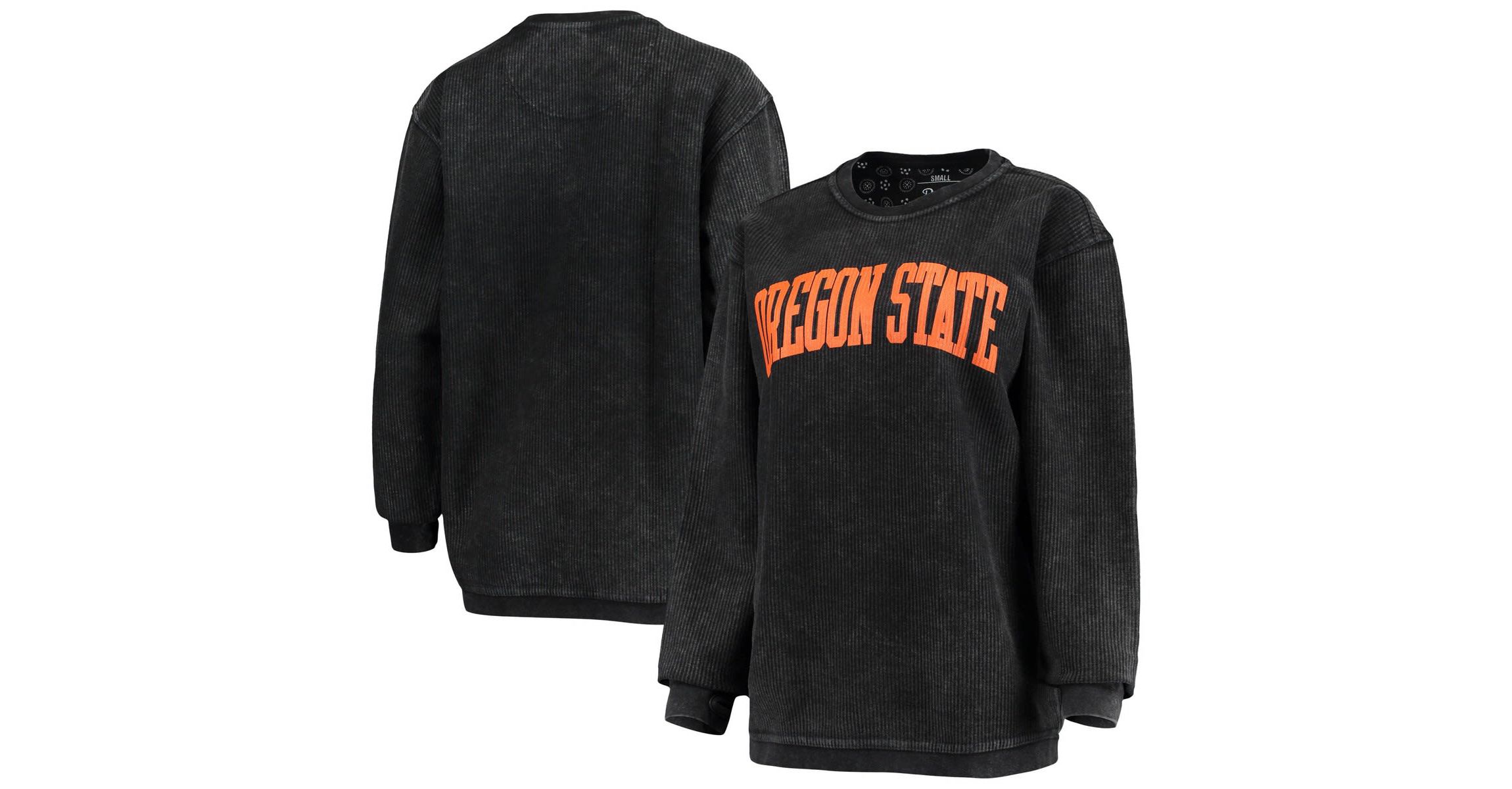NCAA Oregon State Beavers Comfy Cord Vintage Wash Basic Arch Pullover Sweatshirt