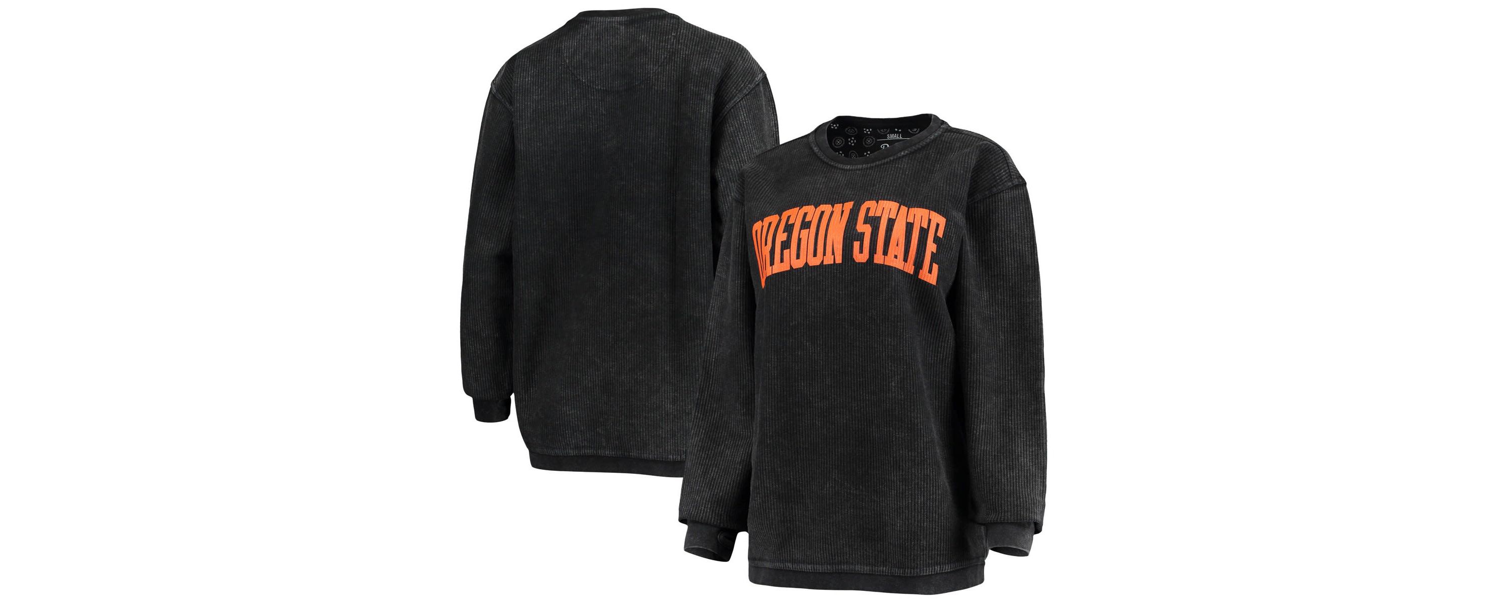 NCAA Oregon State Beavers Comfy Cord Vintage Wash Basic Arch Pullover Sweatshirt