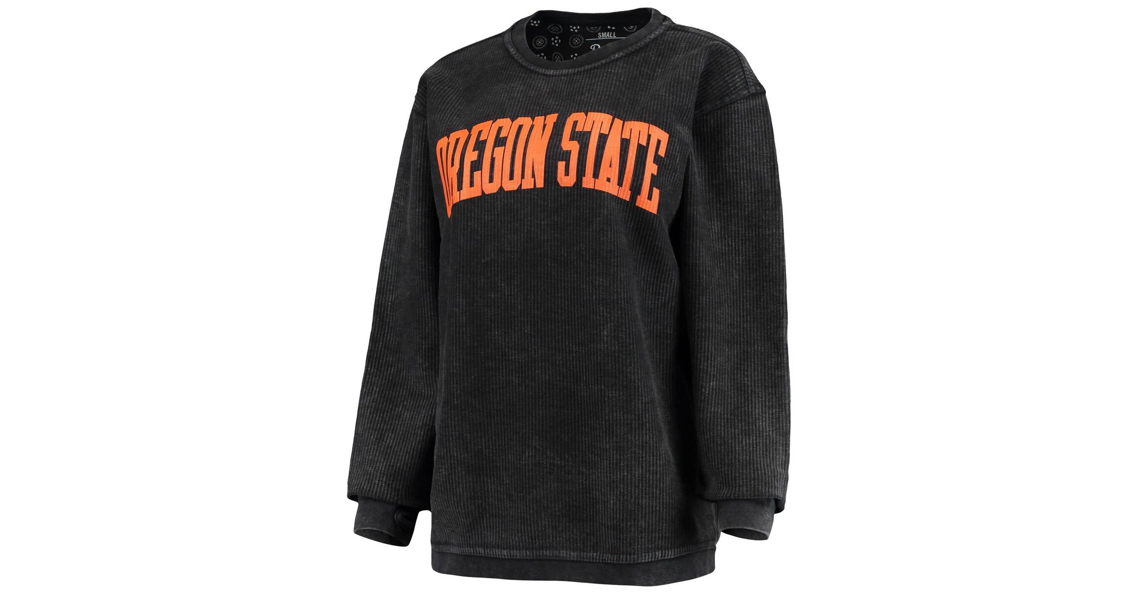 NCAA Oregon State Beavers Comfy Cord Vintage Wash Basic Arch Pullover Sweatshirt