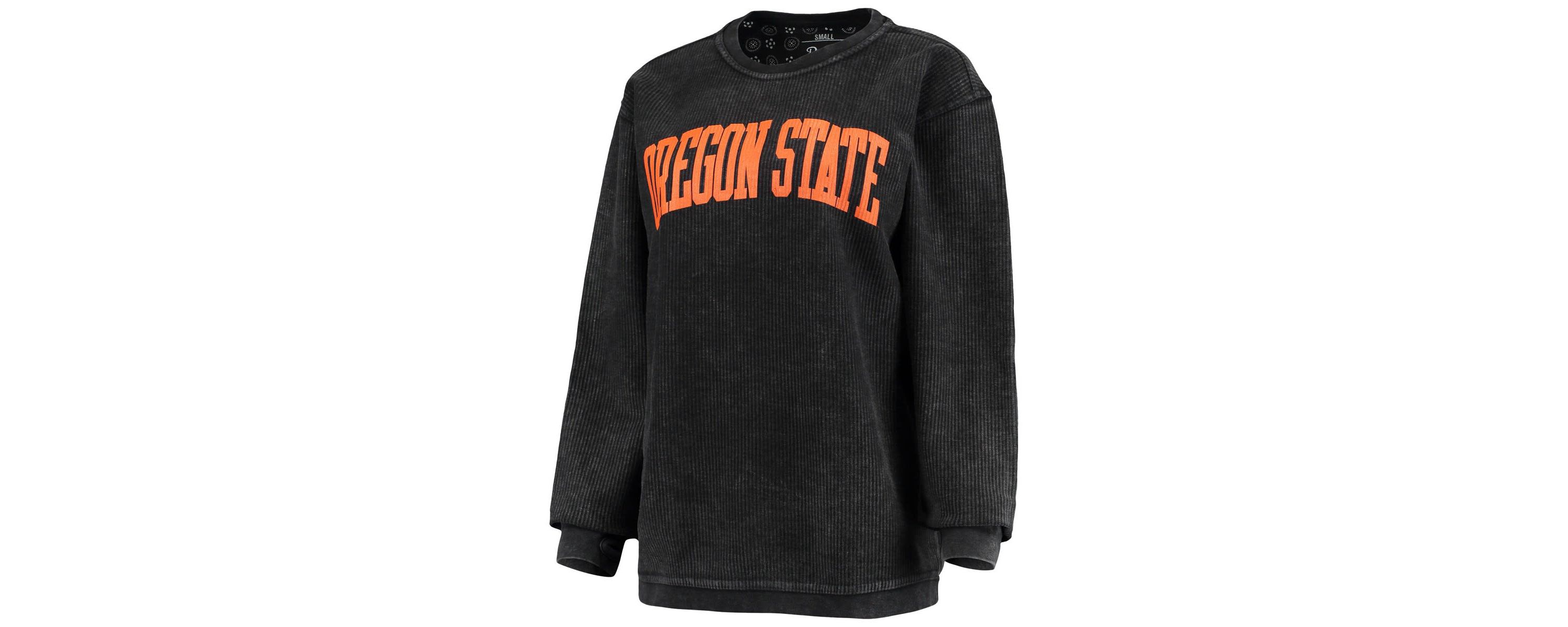 NCAA Oregon State Beavers Comfy Cord Vintage Wash Basic Arch Pullover Sweatshirt