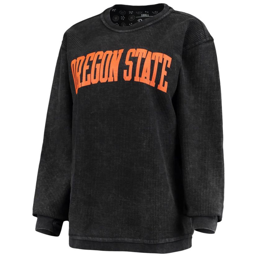 NCAA Oregon State Beavers Comfy Cord Vintage Wash Basic Arch Pullover Sweatshirt