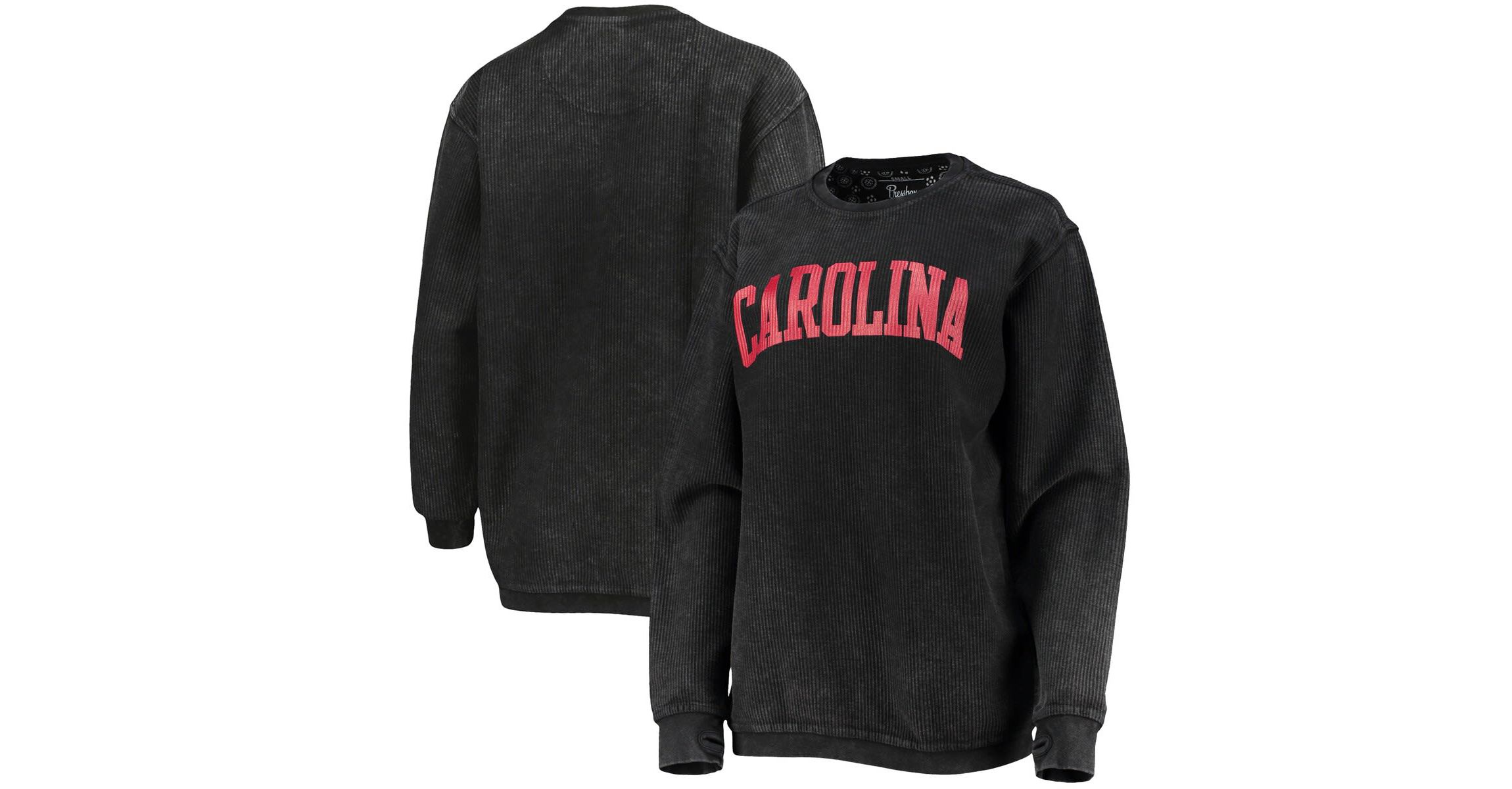 NCAA South Carolina Gamecocks Comfy Cord Vintage Wash Basic Arch Pullover Sweatshirt
