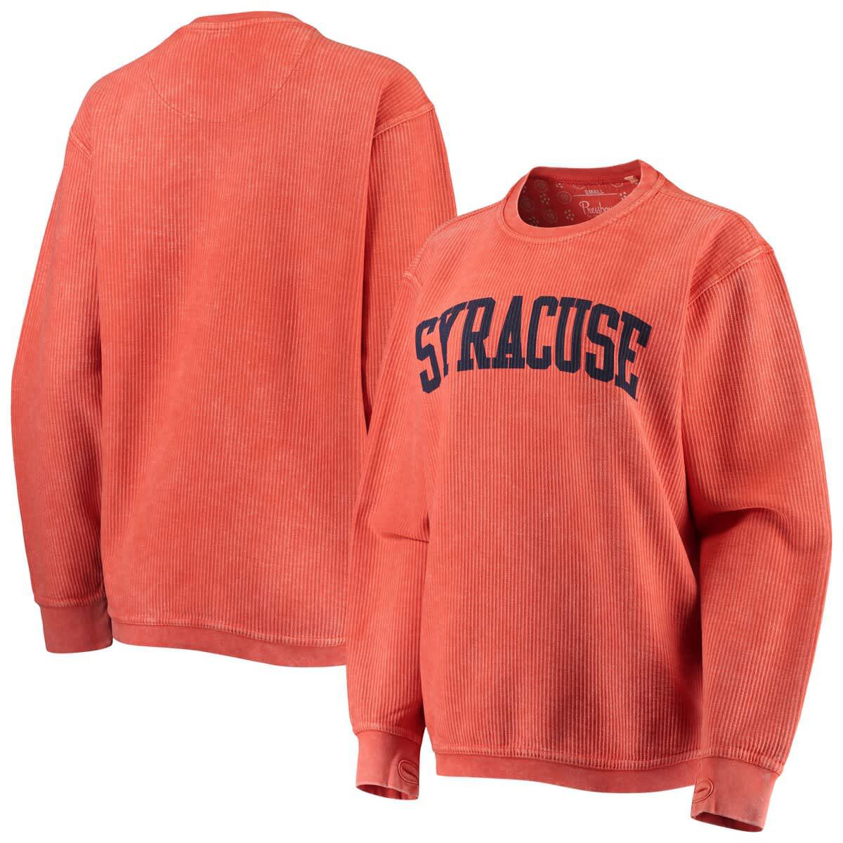 Syracuse Orange NCAA Syracuse Comfy Cord Vintage Wash Basic Arch Pullover Sweatshirt