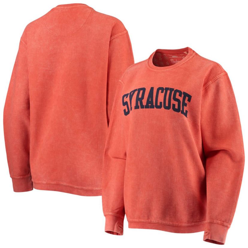 Syracuse Orange NCAA Syracuse Comfy Cord Vintage Wash Basic Arch Pullover Sweatshirt