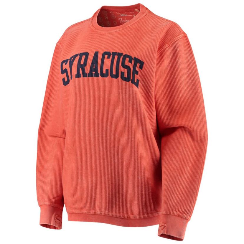 Syracuse Orange NCAA Syracuse Comfy Cord Vintage Wash Basic Arch Pullover Sweatshirt