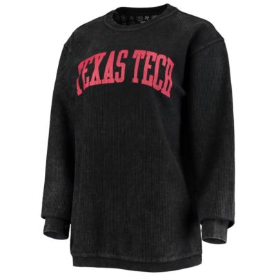 Texas Tech Red Raiders NCAA Comfy Cord Vintage Wash Basic Arch Pullover Sweatshirt