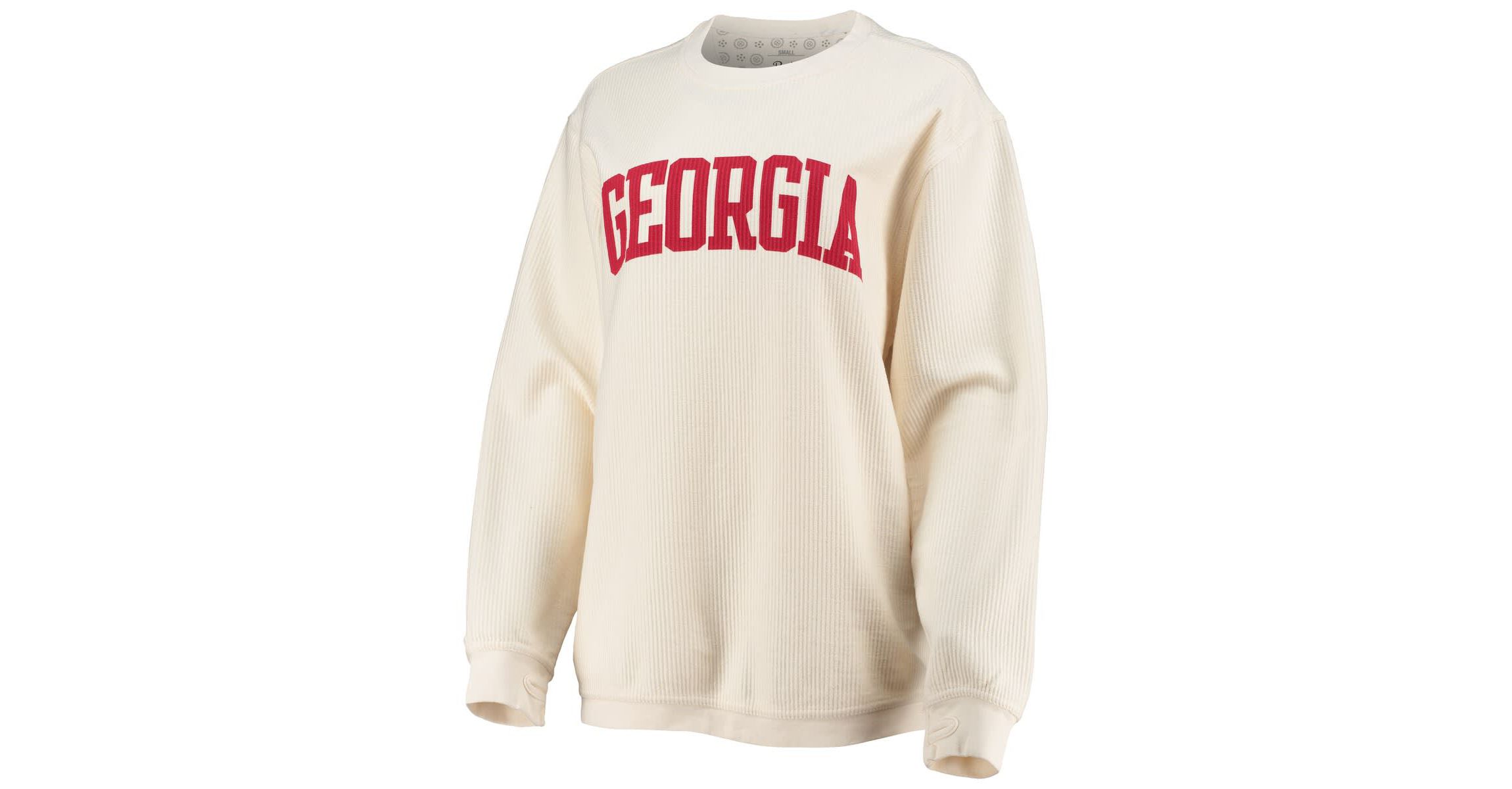 NCAA Georgia Bulldogs Comfy Cord Vintage Wash Basic Arch Pullover Sweatshirt