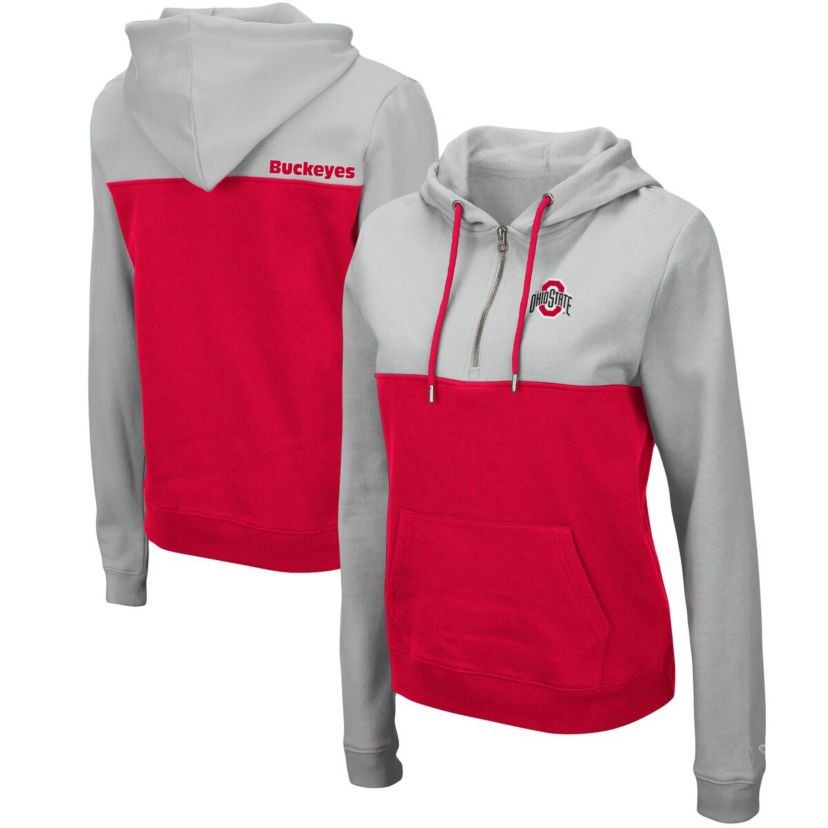 NCAA Ohio State Buckeyes Aidan Lightweight Half-Zip Hoodie